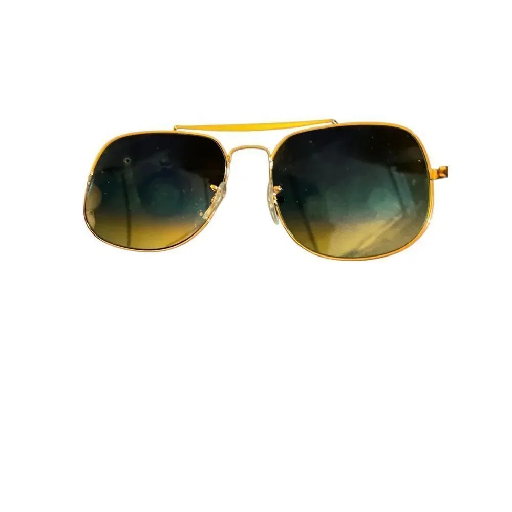 Ray ban CHROMANCE RB, 3561 polarized green and gold sunglasses